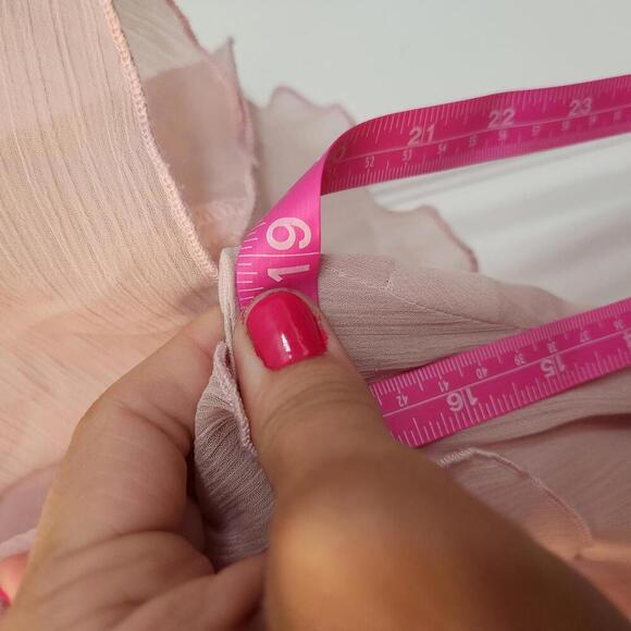 ASOS Feminine Soft Pink Ruffled Faux Wrap Maxi Dress- Size 6 - Picture 8 of 9